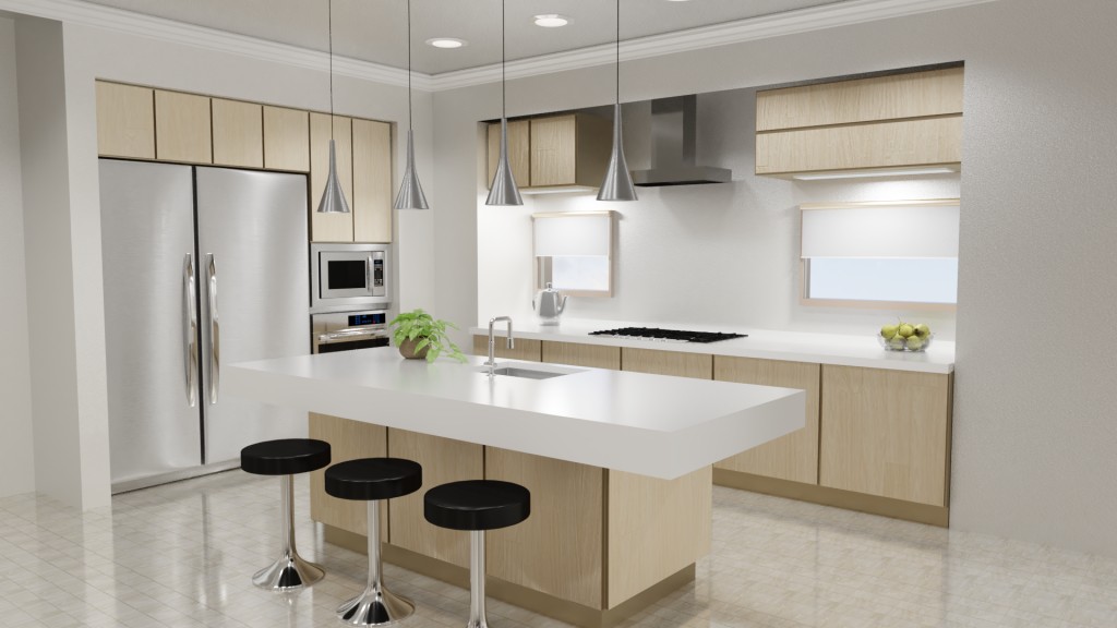 Cycles Modern Kitchen Scene preview image 1